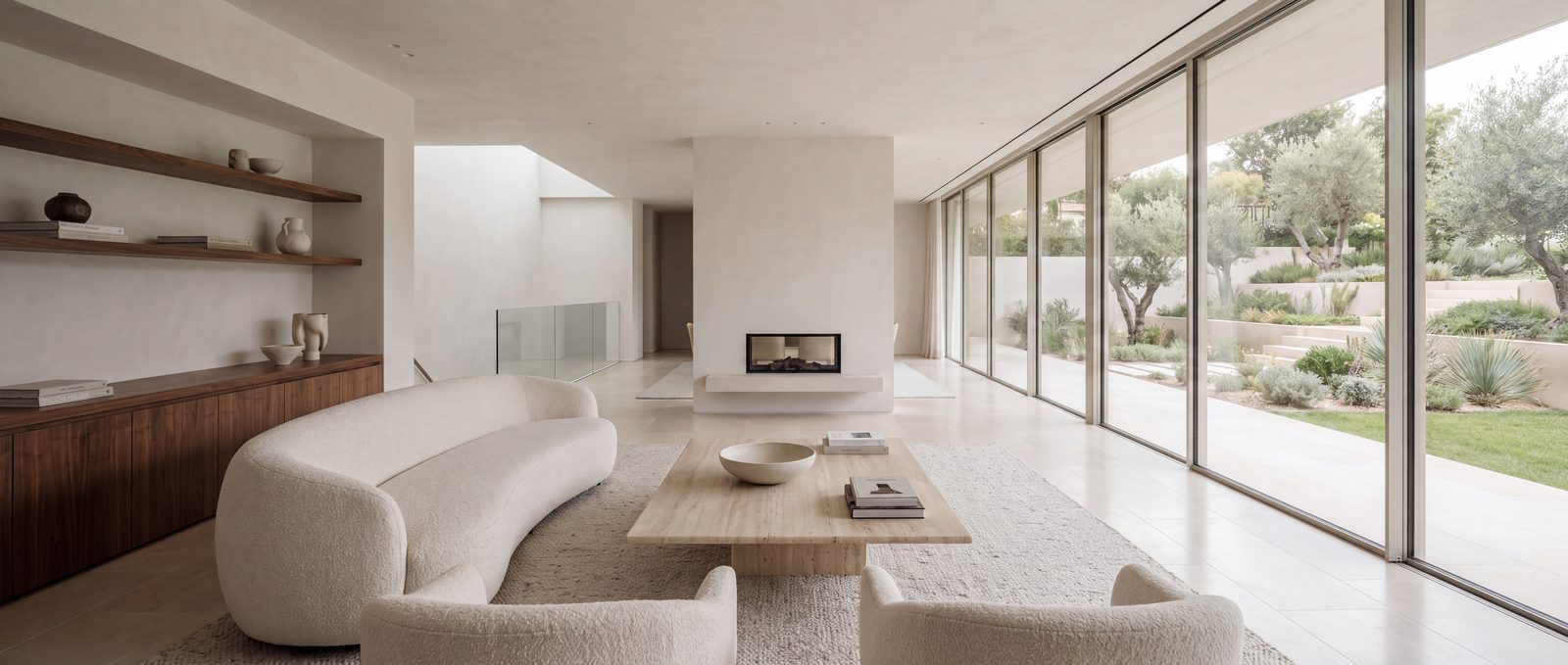 Contemporary living room used to demonstrate a scroll-controlled property-film pan